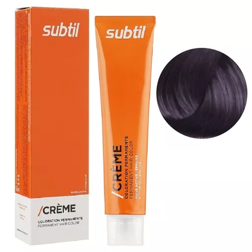 5/20 світлий шатен яскраво-фіолетовий Стійка фарба 60 мл CREME Permanent Hair Color Subtil  