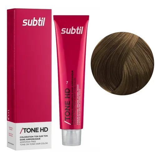 7 блонд Безаміачна крем-фарба для тонування волосся на лужній основі, 60 мл TONE HD SUBTIL