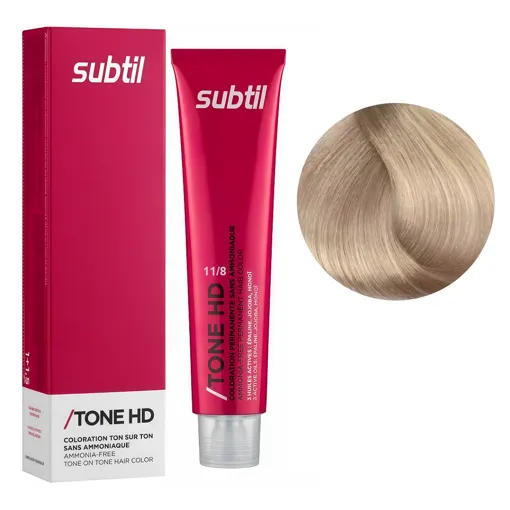11/8 бежевий Безаміачна крем-фарба для тонування волосся на лужній основі, 60 мл TONE HD SUBTIL