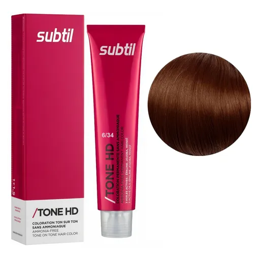 6/34 кориця Безаміачна крем-фарба для тонування волосся на лужній основі, 60 мл TONE HD SUBTIL
