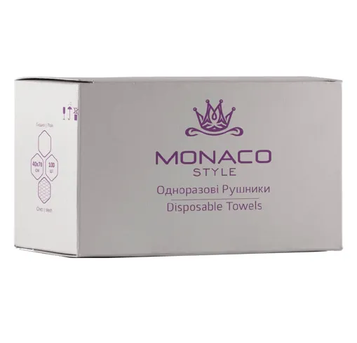 Рушники 40*70 см зі спанлейсу складені (ГЛАДКІ), 100 шт Monaco Style