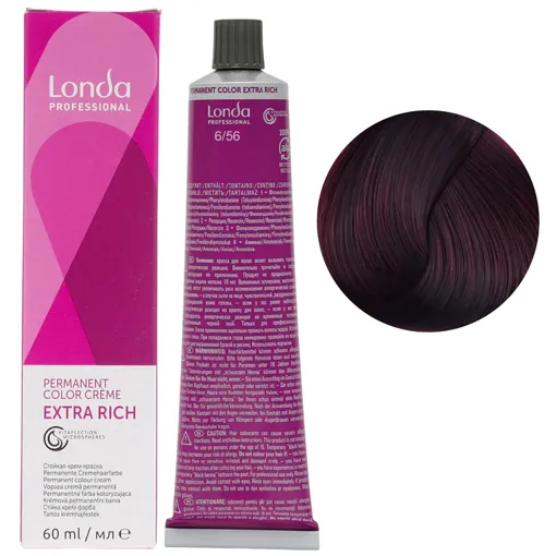 6/56 темний блондин червоно-фіолетовий Стійка фарба для волосся, 60 мл Permanent Color Londa Professional