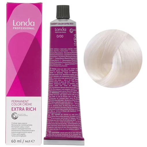 0/00 прозорий Стійка фарба для волосся, 60 мл Permanent Color Londa Professional