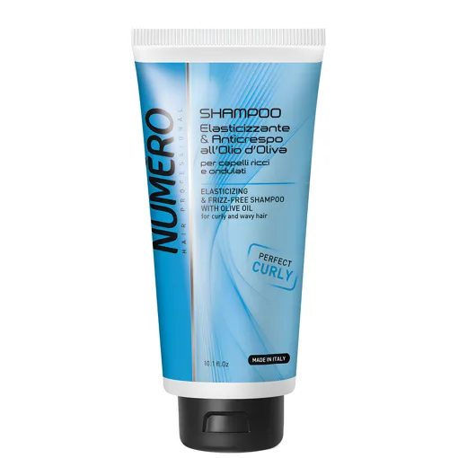 Шампунь для кучерявого волосся з оливковою олією, 300 мл Elasticizing &amp; Frizz-Free Shampoo with Olive oil Curly Numero BRELIL Professional
