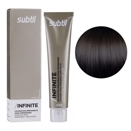 5/00 світлий шатен інтенсивний Безаміачна стійка крем-фарба для волосся, 60 мл Permanent Hair Color INFINITE SUBTIL
