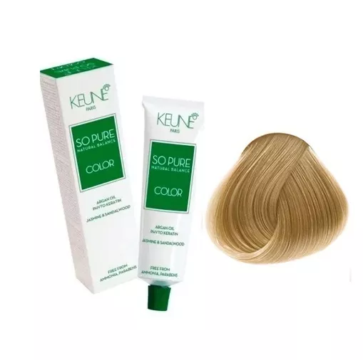 9 Дуже світлий блондин натуральний Фарба для волосся перманентна без аміаку, 60 мл SO PURE Color KEUNE