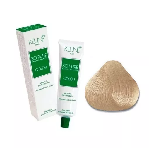 10 Платиновий блондин натуральний Фарба для волосся перманентна без аміаку, 60 мл SO PURE Color KEUNE
