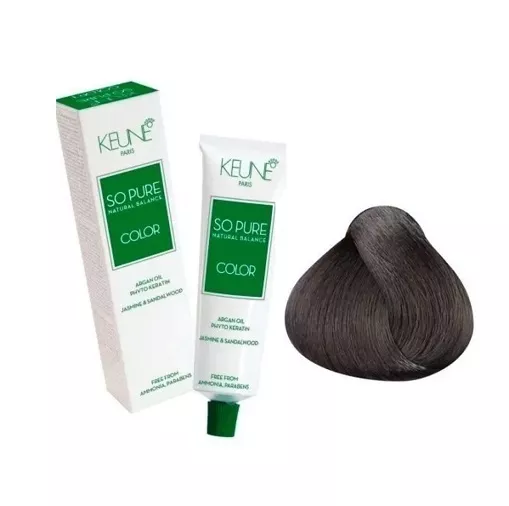 6/1 Темний блондин попелястий Фарба для волосся перманентна без аміаку, 60 мл SO PURE Color KEUNE