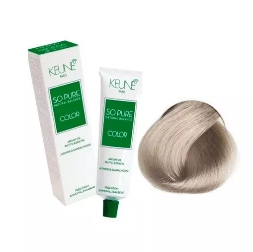 10/01 Платиновий блондин попелястий натуральний Фарба для волосся перманентна без аміаку, 60 мл SO PURE Color KEUNE