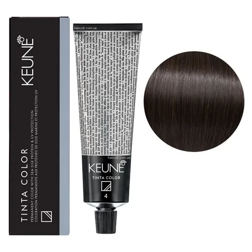 4 Середньо-коричневий натуральний Фарба перманентна для волосся,  60 мл Permanent Color TINTA COLOR KEUNE