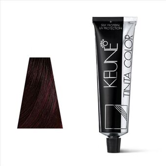 4/7 Середньо-коричневий фіолетовий Фарба перманентна для волосся,  60 мл Permanent Color TINTA COLOR KEUNE