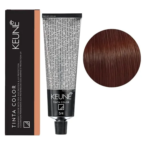 5/4 Світло-коричневий мідний Фарба перманентна для волосся,  60 мл Permanent Color TINTA COLOR KEUNE