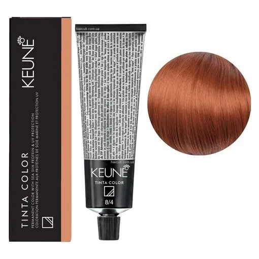 8/4 Світлий блондин мідний Фарба перманентна для волосся,  60 мл Permanent Color TINTA COLOR KEUNE