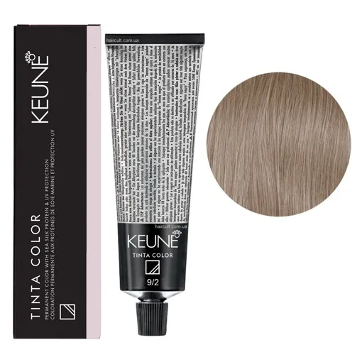 9/2 Дуже світлий блондин перламутровий  Фарба перманентна для волосся,  60 мл Permanent Color TINTA COLOR KEUNE