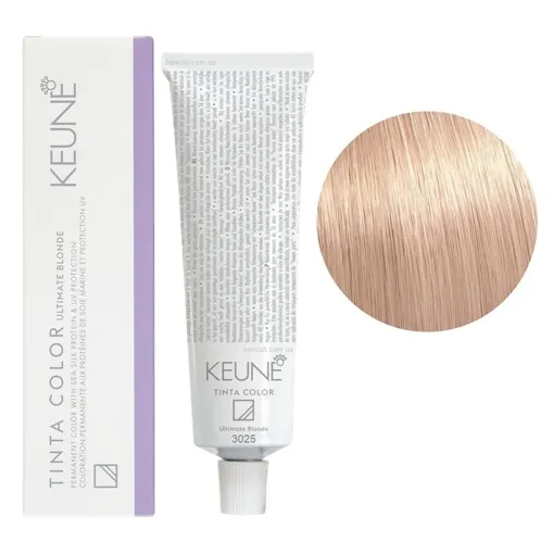 3025 Ультраблонд перламутрово-махагоновий Фарба перманентна для волосся (освітлювальна паста на масляній основі) , 60 мл Lightening Paste Ultimate Blonde TINTA COLOR KEUNE 