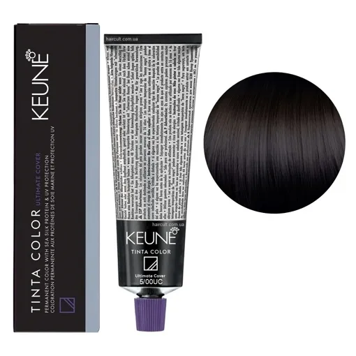 5/00 UC Світло-коричневий натуральний інтенсивний Фарба перманентна для волосся,  60 мл Permanent Color TINTA COLOR KEUNE