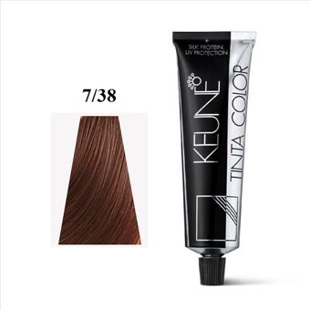 7/38 Середній блондин золотистий мокко Фарба перманентна для волосся,  60 мл Permanent Color TINTA COLOR KEUNE