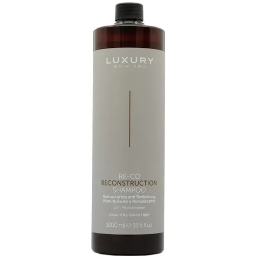 Шампунь для реконструкції волосся  з фітокератином, 1000 мл  Reconstruction Shampoo RE-CO LUXURY GREEN LIGHT 