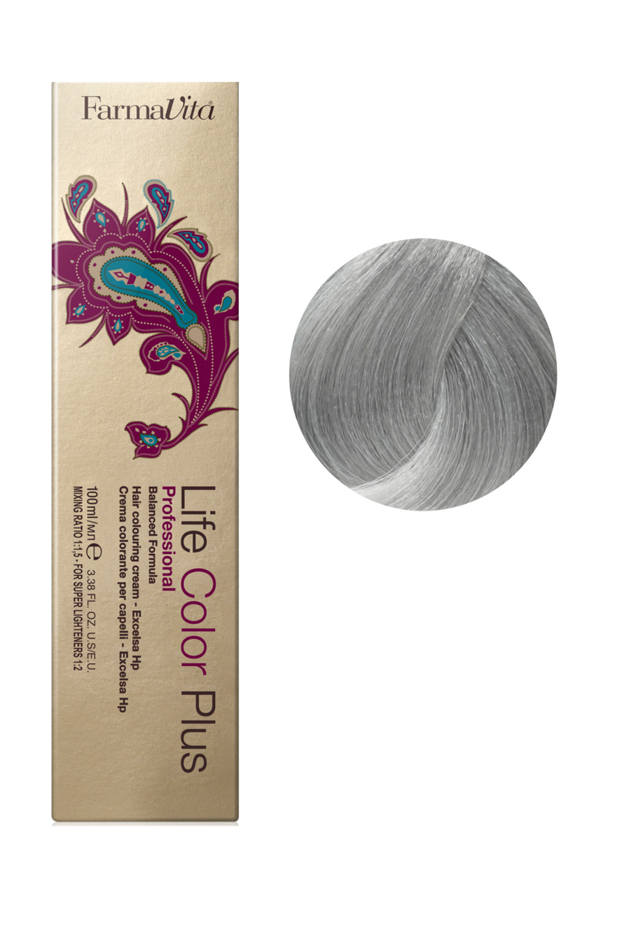 10/11 платиновий блондин насичено попелястий Фарба для волосся 100 мл.Life Color Plus FarmaVita