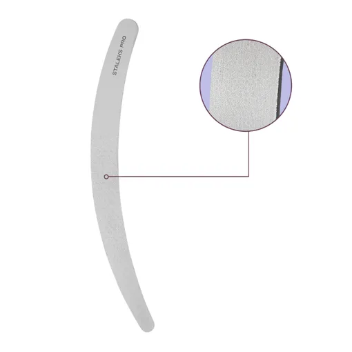 Пилка для нігтів ВИГНУТА лазерна EXPERT 10 (170 мм) FE-10-170 STALEKS PRO