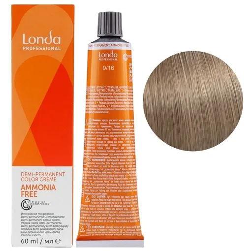 9/16 дуже світлий блондин попелясто-фіолетовий Демі-перманентна фарба без аміаку, 60 мл Demi-Permanent Color Londa Professional
