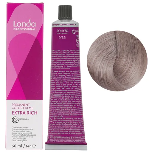 9/65 дуже світлий блондин фіолетово-червоний Стійка фарба для волосся, 60 мл Permanent Color Londa Professional