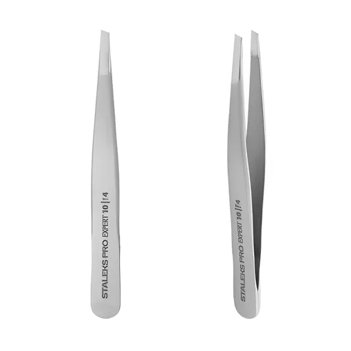 Пінцет для брів EXPERT 10 TYPE 4 (вузький скошений) TE-10/4 STALEKS PRO
