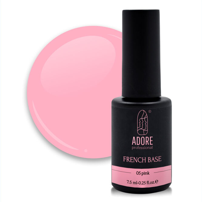 ADORE French Rubber Camouflage Base Камуфлююча база 7,5 мл №05 PINK