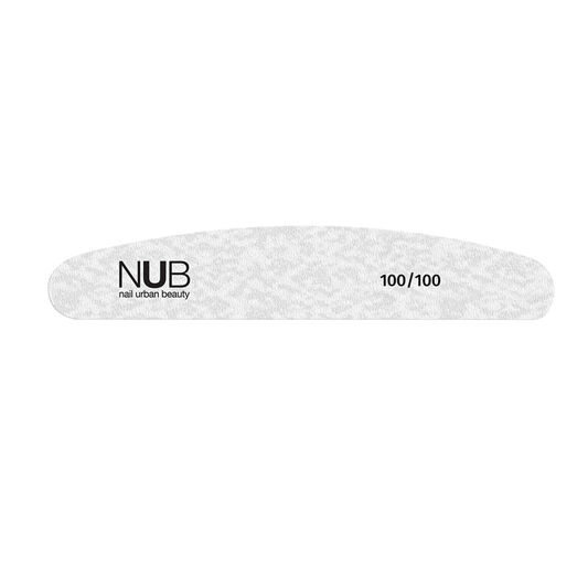 NUB Пилка 100/100 півмісяць,  зебра жовта