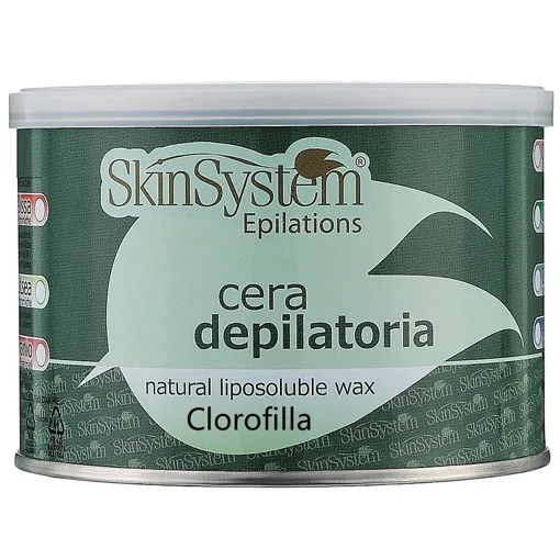 Віск для депіляції в банці Cera Depilatoria CLOROFILLA, 400 мл Skin System 