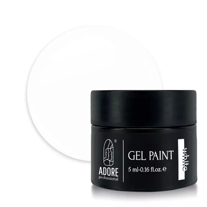 ADORE Gel Paint Гель-фарба з липким шаром 5мл №01 Біла 