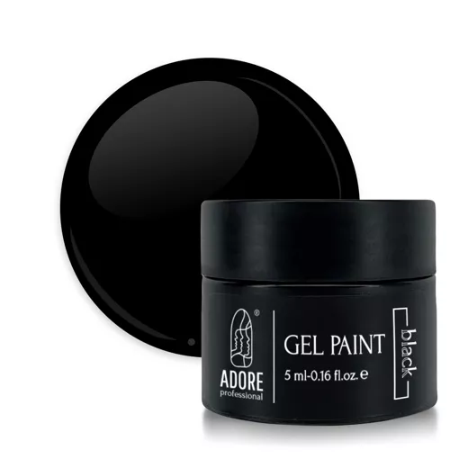 ADORE Gel Paint Гель-фарба з липким шаром 5мл №02 Чорна