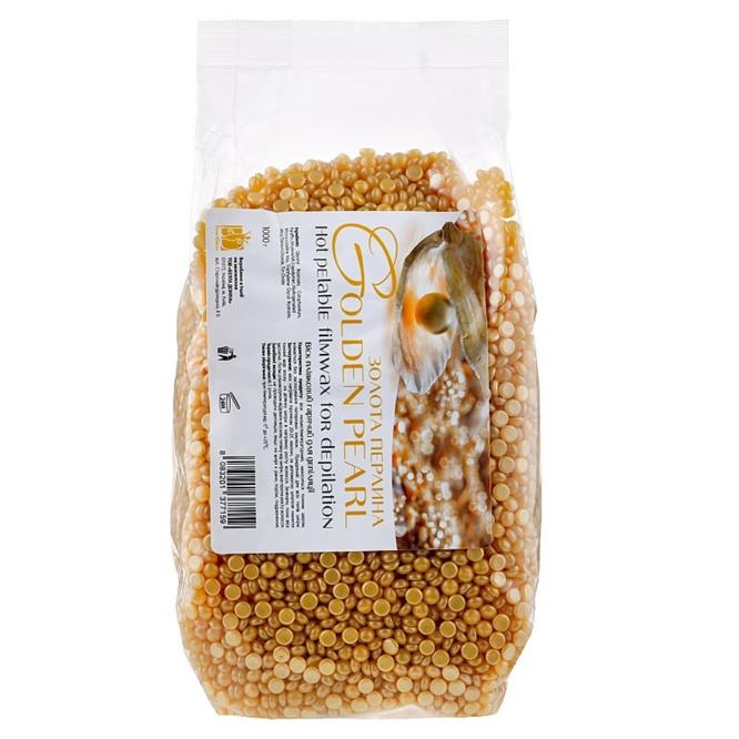 Віск плівковий гарячий для депіляції (в гранулах) ЗОЛОТА ПЕРЛИНА, 1000 г BELLA DONNA