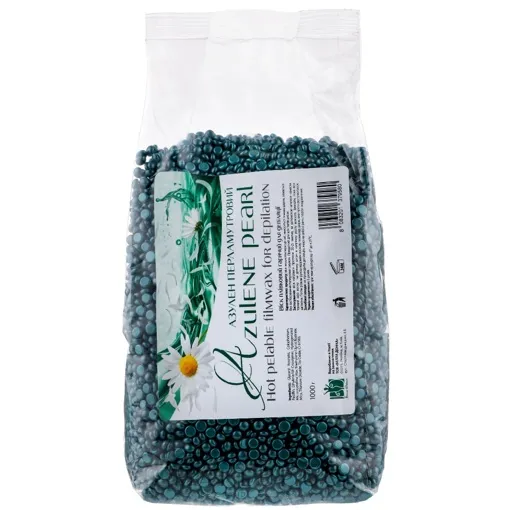 Віск плівковий гарячий для депіляції (в гранулах) АЗУЛЕН перламутровий, 1000 г BELLA DONNA