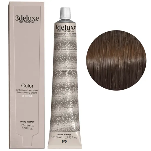 6/0 темний блондин натуральний Фарба для волосся, 100 мл Permanent Hair Color 3deluxe Professional