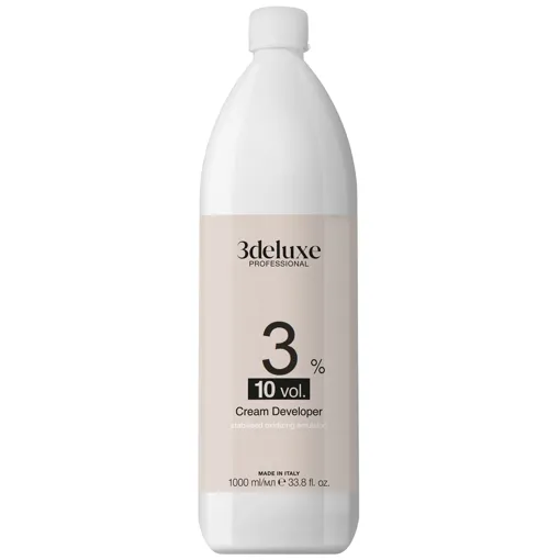 Окислювальна емульсія 3% (10 Vol), 1000 мл Cream Developer 3deluxe Professional
