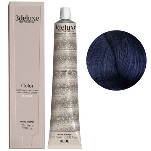 Blue Mix (Синій коректор) Фарба для волосся, 100 мл Permanent Hair Color 3Deluxe Professional 