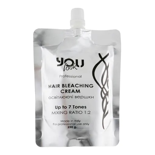 Вершки освітлювальні з протеїнами та гідролізатом олій, 250 г (7 levels) Hair Bleaching Cream You look Professional