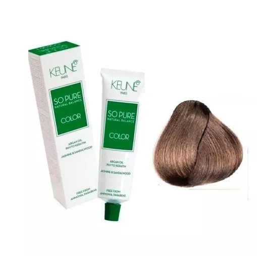 8/23 Світлий блондин перламутрово-золотистий Фарба для волосся перманентна без аміаку, 60 мл SO PURE Color KEUNE