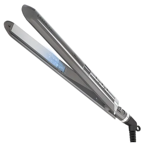 Плойка-випрамляч з їонізацією та покриттям Platinum Diamond (ширина 24 мм, довжина 110 мм) LASER ION TITANIUM (колір: Graphite) 100017 TICO Professional