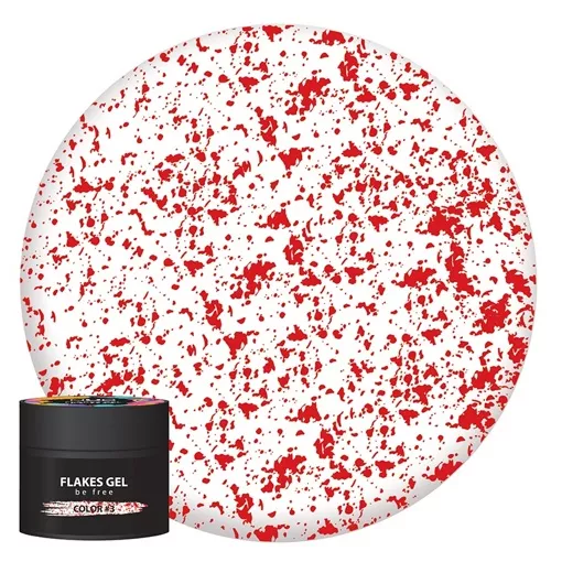 NUB FLAKES Gel Гель для дизайну 5 г №3 Червоний 