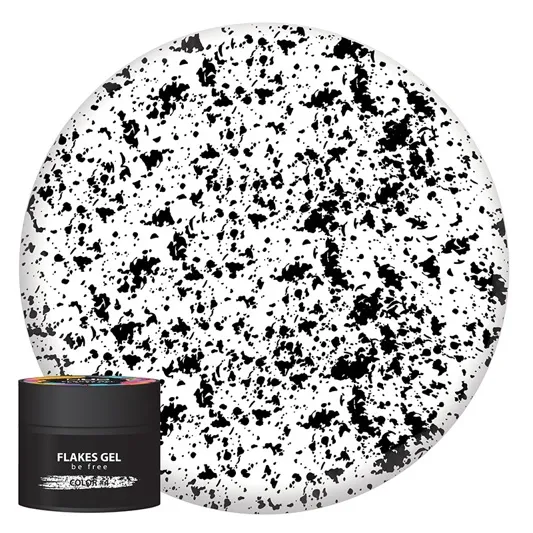 NUB FLAKES Gel Гель для дизайну 5 г №4 Чорний 