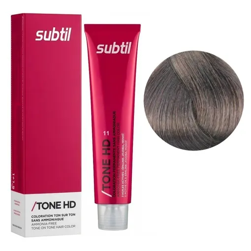 11 чорно-сірий металик Ardoise Безаміачна крем-фарба для тонування волосся на лужній основі, 60 мл TONE HD SUBTIL