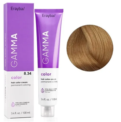 8/34 Перманентна крем-фарба для волосся 100мл GAMMA Color ERAYBA