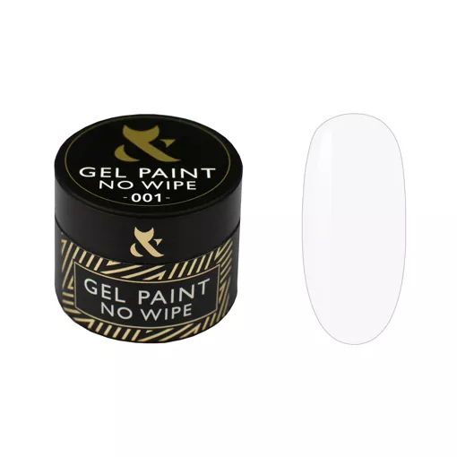 F.O.X Gel Paint No Wipe Гель фарба без липкого шару 5мл №001 Біла 