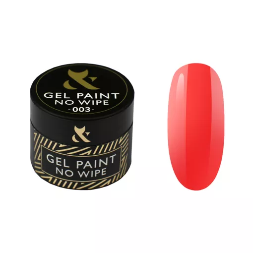 F.O.X Gel Paint No Wipe Гель фарба без липкого шару 5мл №003 Червона 