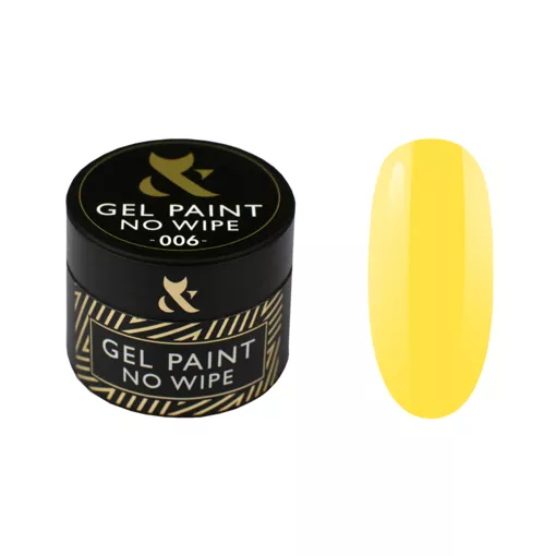 F.O.X Gel Paint No Wipe Гель фарба без липкого шару 5мл №006 Жовта 