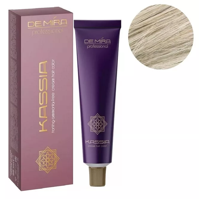 10/76 платиновий блондин коричнево-фіолетовий Крем-фарба тонувальна для волосся без аміаку, 90мл  Cream hair color KASSIA DEMIRA Professional