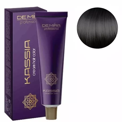 3/0 темно-каштановий натуральний Крем-фарба для волосся перманентна, 90мл Cream hair color KASSIA DEMIRA Professional