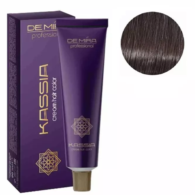 5/0 середьо-каштановий натуральний Крем-фарба для волосся перманентна, 90мл Cream hair color KASSIA DEMIRA Professional